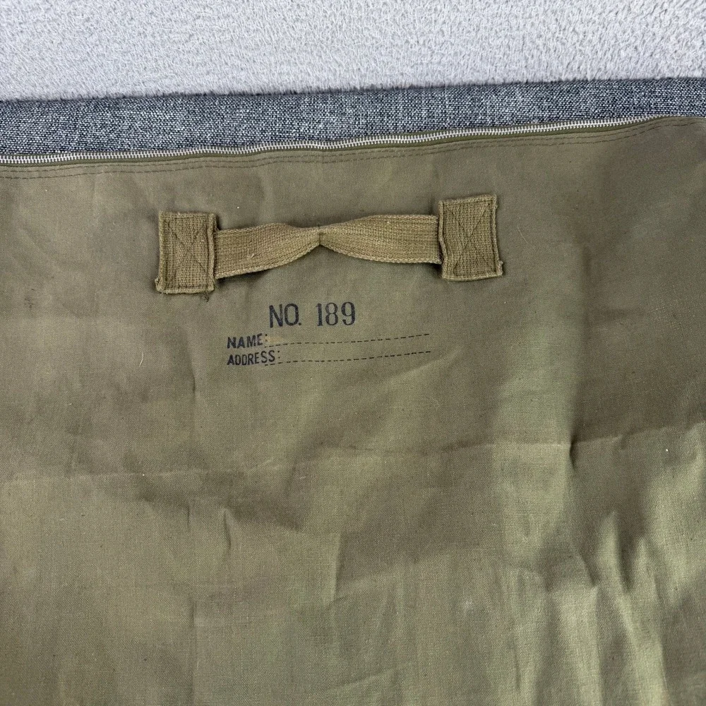 Vintage Canvas Duffel Bag Green 1960s HAMA Zipper Made in Japan Cargo